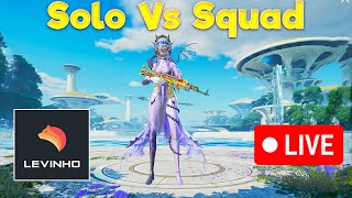 🔴 Levinho Solo Vs Squad LIVE PUBG MOBILE🔴 [upl. by Arracat901]