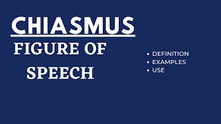 Chiasmus Figure of Speech  English Literature [upl. by Bortz]