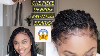 NEW METHOD KNOTLESS BOX BRAIDS FOR BEGINNERS [upl. by Nosyla]