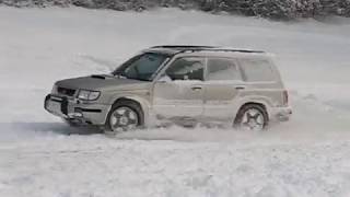 Abusing Subaru Forester S turbo on 20cm of fresh snow [upl. by Nyletak]