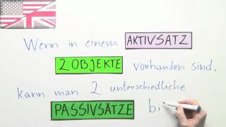 Passiv bei Sätzen mit 2 Objekten  Übungsvideo  Englisch  Grammatik [upl. by Aillicec]