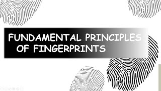 PERSONAL IDENTIFICATION FUNDAMENTAL PRINCIPLES OF FINGERPRINTSFRICTION SKIN RIDGE CHARACTERISTICS [upl. by Atteniuq844]