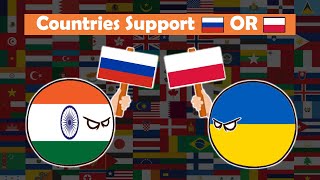 Countries that support Russia 🇷🇺 or Poland 🇵🇱 [upl. by Ayhtnic607]