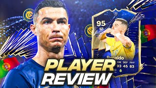 95 TOTY RONALDO PLAYER REVIEW  FC 24 Ultimate Team [upl. by Arretahs]