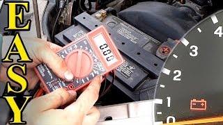 How to Test a Car Battery with a Multimeter [upl. by Attirehs215]