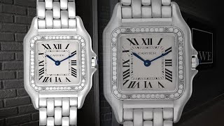 Cartier Panthere Medium Steel Diamond Ladies Watch W4PN0008  SwissWatchExpo [upl. by Eiramac]