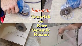 YUVARLAK ve KARE seramik kesimi [upl. by Araeic]