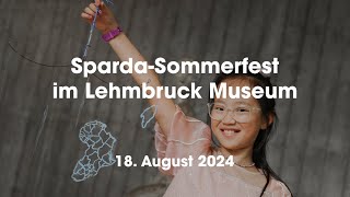 SpardaSommerfest im Lehmbruck Museum  18082024 [upl. by Bartlet]