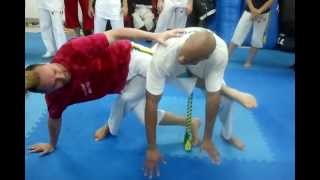 Tesoura with Second Leg in at Capoeira Academy Okinawa [upl. by Aenel]