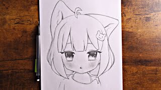 How to Draw Anime girl  Drawing step by step [upl. by Martell]