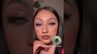 Glow Up with Luminescent Colored Contacts ✨🌈 MYEYEBB Review colorcontactlenses makeup [upl. by Ahsem]