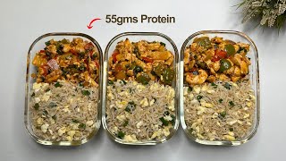 Easy High Protein Meal Prep in 30mins  55gms Protein [upl. by Kandace]