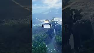 Soaring through the sky in realistic Minecraft minecraft [upl. by Ahsuas]