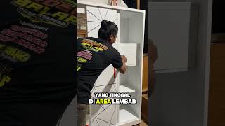 Lemari estetik bahan plat besi befurniture interiordesign lemari furniture lemaripakaian [upl. by Zil512]