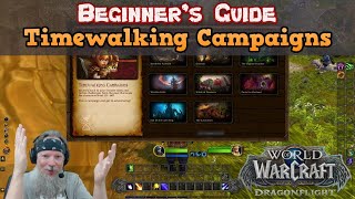 The Ultimate Beginners Guide to World of Warcraft in 2023  Timewalking Campaigns Explained [upl. by Aigil]