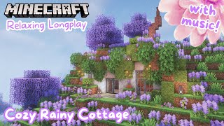 Minecraft Longplay  Rainy Lavender Hobbit Hole no commentary with music [upl. by Wystand559]