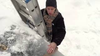 How to melt an ice dam on your roof or gutter  Damn Ice Dam [upl. by Arek]