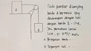 Cara cepat dan mudah mencari percepatan dan tegangan tali sistem katrol fisika SMA kelas XI [upl. by Alekehs]