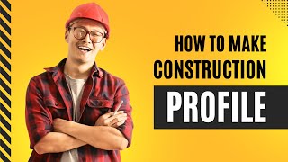 Construction Company Profile Template  How to Make a Nice Company Profile companyprofile [upl. by Ramsey]