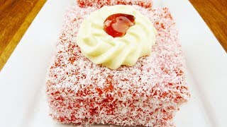 Episode 99  Mauritian Red Lamington Cake  Gateau Jam Francis  Gato Carré rouge [upl. by Farnsworth]