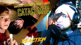 SAM AND COLBY REACTION Dangerous Experience in Worlds Largest Catacombs CLAUSTROPHOBIA [upl. by Ynaffyt]