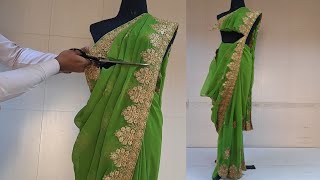 YOU WONT BELIEVE I Cutting the Wedding Saree Sewing a Design Dress you Can Wear in 3 Stylish Ways [upl. by Paule]