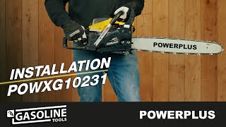 POWERPLUS  Installing the POWXG10231 chainsaw [upl. by Adebayo]