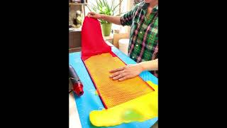 How to make your own honeycomb beeswax sheets [upl. by Charlene]