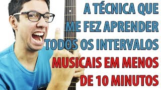 Intervalos musicais na PRÁTICA de forma simples e fácil na guitarra e no violão  Meio Musical [upl. by Atsocal189]