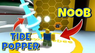 NOOB with TIDE POPPER in BEE SWARM SIMULATOR [upl. by Sigismond]