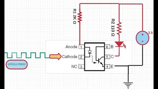 Controlling 4N35 optocoupler using a GPIO signal from PI 4 or Arduino [upl. by Immaj]