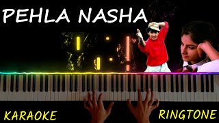 Pehla Nasha Piano Instrumental Tutorial  Notes  Karaoke [upl. by Arreyt]