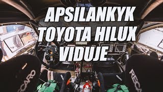 Apsilankyk Toyota Gazoo Racing Hilux viduje  Benediktas Vanagas  with EN subtitles [upl. by Noruq109]