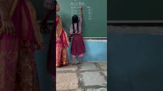 Easy trick for 15 table by Srinithya shortsviral maths govtschool fun easy [upl. by Annelak]