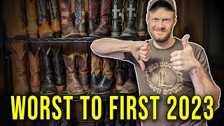 Ranking the Cowboy Boots I Tried in 2023 Worst to First [upl. by Ayerhs]