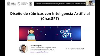 Sesión 2 Inteligencia Artificial para Docentes Diseño de Rúbricas de Evaluación [upl. by Aridaj]