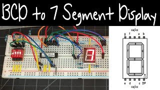 Tutorial  Using the 7447 74HC47 BCD to 7 Segment Display Decoder [upl. by Gnuhn698]