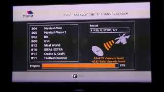 Sagem Freesat HD Receiver  How to Tune in Freesat Channels [upl. by Neelyak]