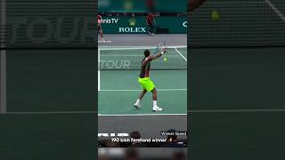 Gaël Monfils 190 kmh forehand winner at the Paris Masters 2021 🎥 ATPTour  tennistv tennis [upl. by Boleslaw77]