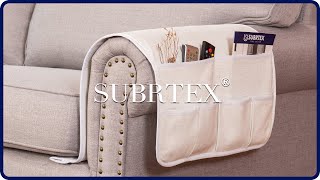 Armrest Organizer for Couch and Sofa with 6 Pockets  Subrtex [upl. by Tatiania]