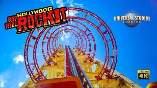 March 2023 Hollywood Rip Ride Rockit Roller Coaster On Ride 4K POV Universal Studios Florida [upl. by Bysshe]