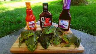 BBQ Bullfrog Catch n’ Cook 3 DELICIOUS Sauces [upl. by Santiago]