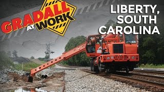 Gradall At Work XL 4100 IV with Rail Gear in Liberty South Carolina [upl. by Ailuig167]