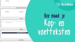 Kop en voettekst maken voor je scriptie in Word [upl. by Mozart]