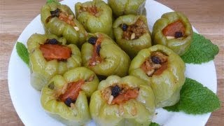 Gefüllte Paprikaschoten mit OlivenölVeganTürkische RezepteZeytinyagli biber dolmasi [upl. by Damaris356]