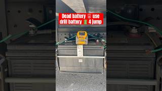 DIY using Dewalt battery to start work truck dewalt diy automobile [upl. by Derayne]