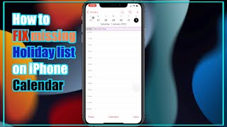 How to FIX Missing Holidays on iPhone Calendar [upl. by Akimihs]