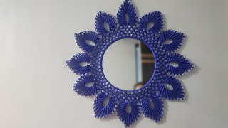 Macrame Mirror Design Wall Hanging  मेकरम से बने मिरर [upl. by Gnilrets321]