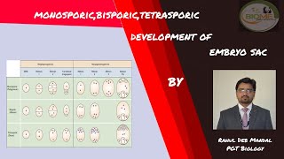 MonosporicBisporicTetrasporic Development of Embryo Sac Class XIIBy Rahul Sir Biome [upl. by Laehcim866]