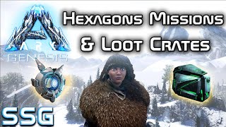 ARK Genesis Hexagons Missions amp Loot Crates [upl. by Editha]